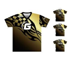 ABS ボウリングウェア Vネックゲーミングシャツ4Lケーゲルロゴ ボウリングウェア ABS】Brand Vneck Gaming Shirt ブランドVネック